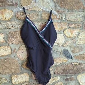 Seekers Australia Crochet Trim One Piece Swimsuit